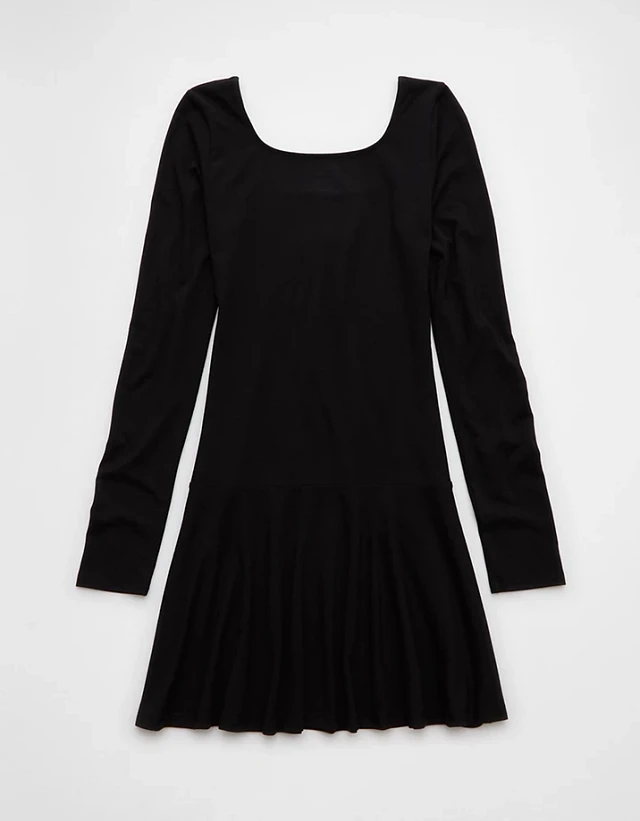 AE Knit Square Neck Drop Waist Mini Dress | Liberty Center