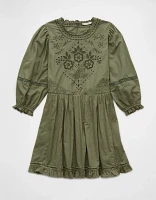 AE Embroidered Puff Sleeve Mini Dress