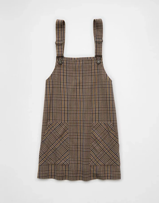 ae it knit plaid pleated pinafore dress noelledowning on LTK