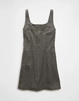 AE Plaid Square Neck Mini Dress