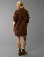 AE Long-Sleeve Mock Neck Mini Sweater Dress