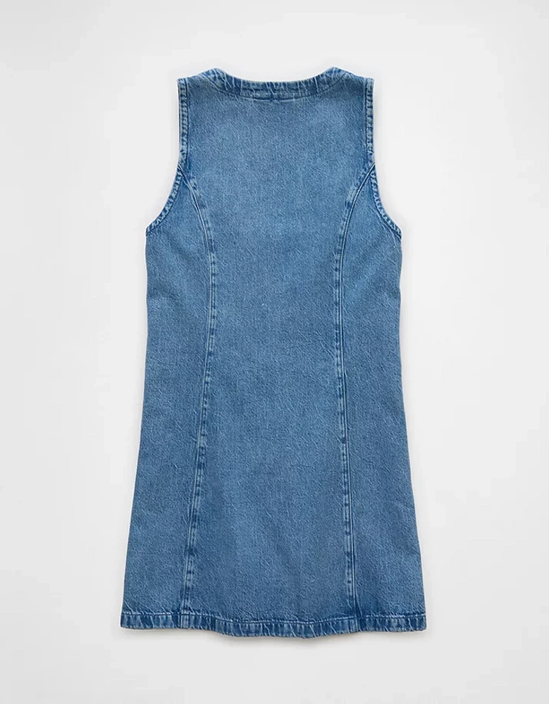 AE Zip-Up Denim Mini Dress