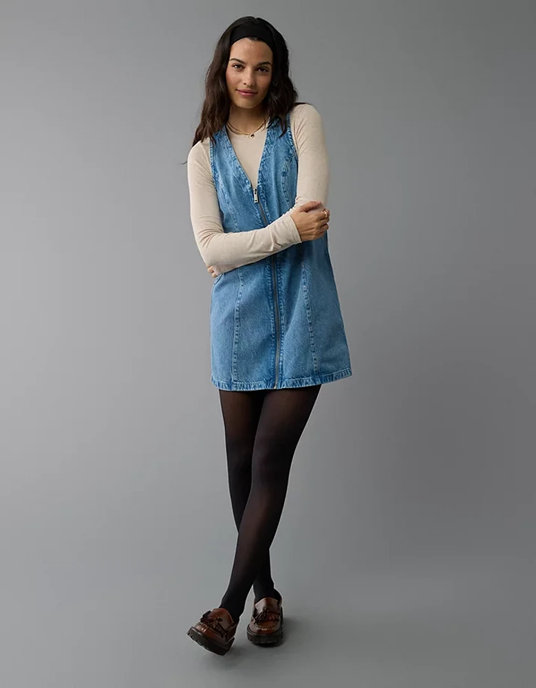 AE Zip-Up Denim Mini Dress