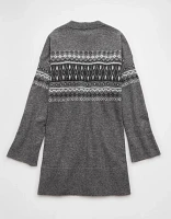 AE Crew Neck Fair Isle Sweater Mini Dress