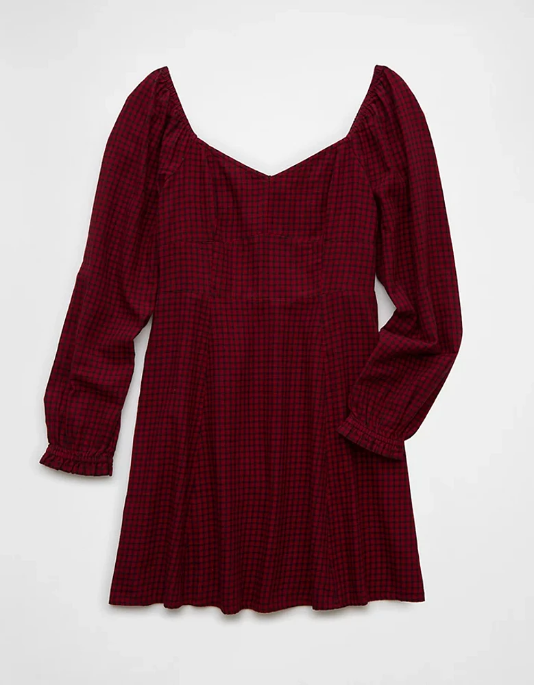 AE Long-Sleeve Sweetheart Mini Dress