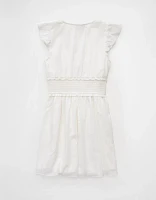 Minirobe à smocks et manches flottantes AE