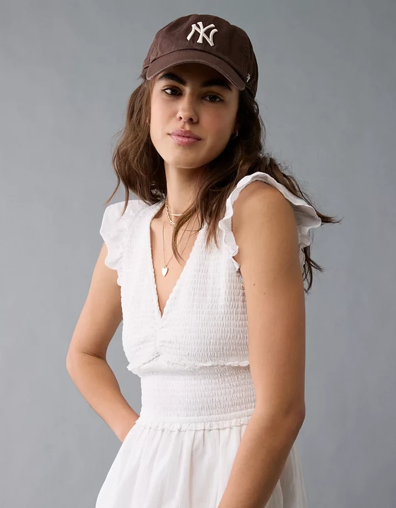 Minirobe à smocks et manches flottantes AE