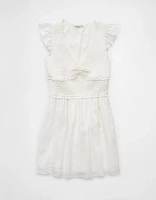 Minirobe à smocks et manches flottantes AE