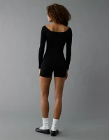 AE Off-The-Shoulder Seamless Lounge Romper