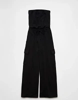 AE Strapless Tube Top Cargo Jumpsuit