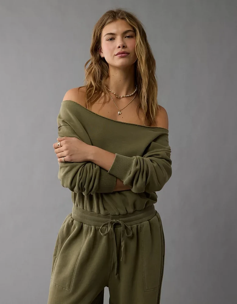 AE Off-The-Shoulder Lounge Jumpsuit