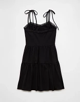 AE Tie Strap Tiered Mini Dress