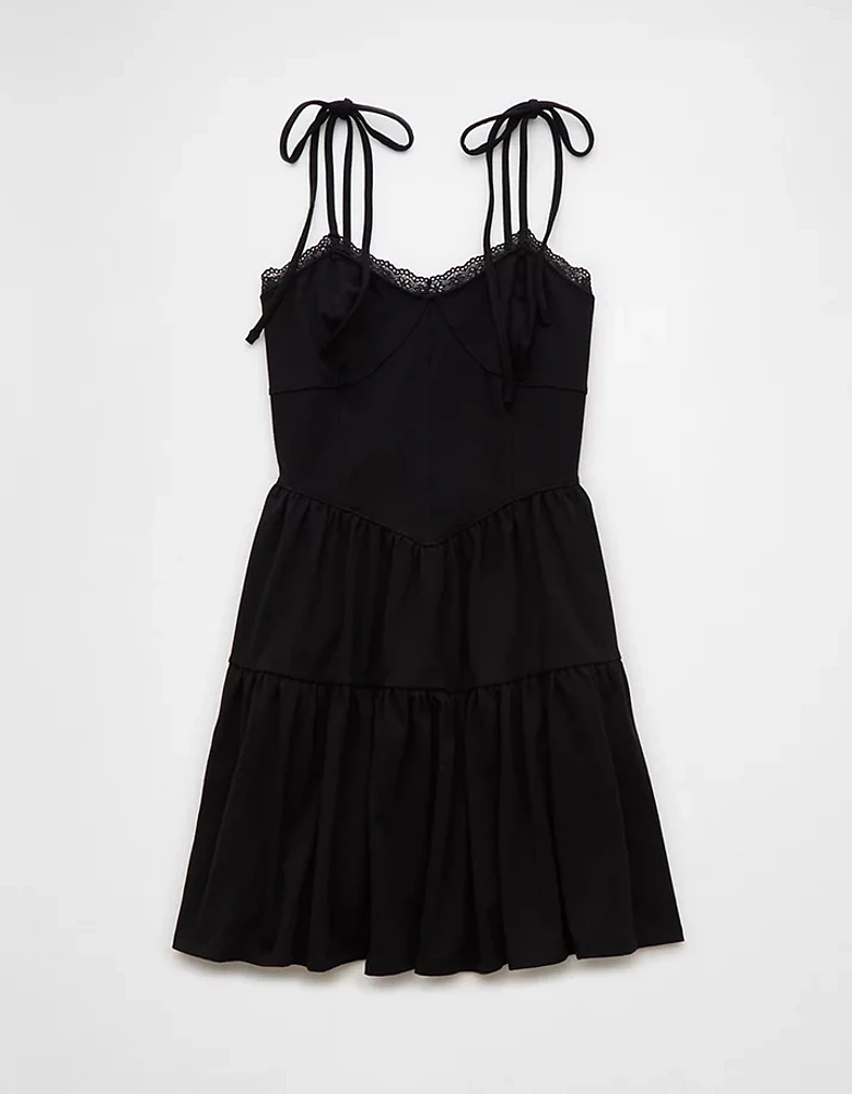 AE Tie Strap Tiered Mini Dress