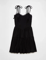 AE Tie Strap Tiered Mini Dress