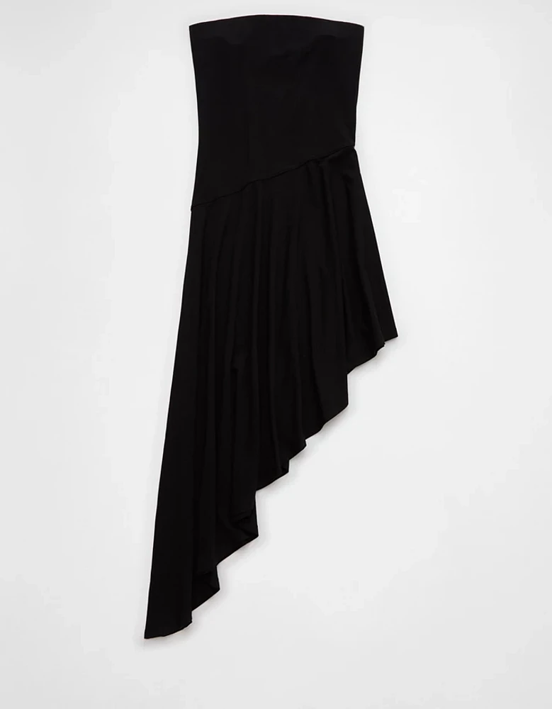 AE Asymmetric Hem Tube Top Maxi Dress