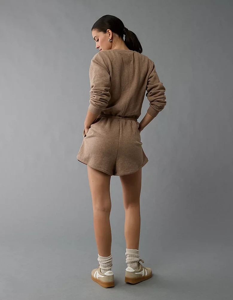 AE Cozy Henley Lounge Romper