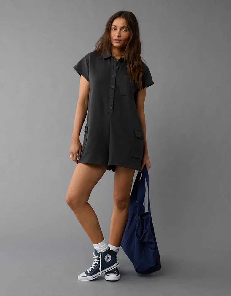 AE Button-Up Cargo Romper