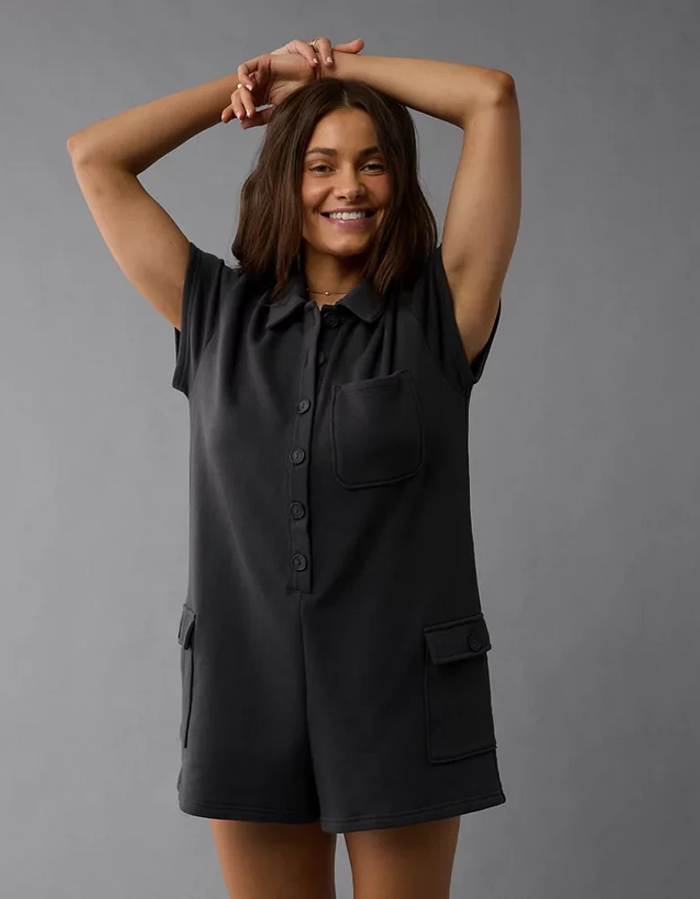 AE Button-Up Cargo Romper