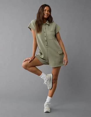 AE Button-Up Cargo Romper