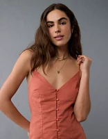AE Button-Up Midi Dress