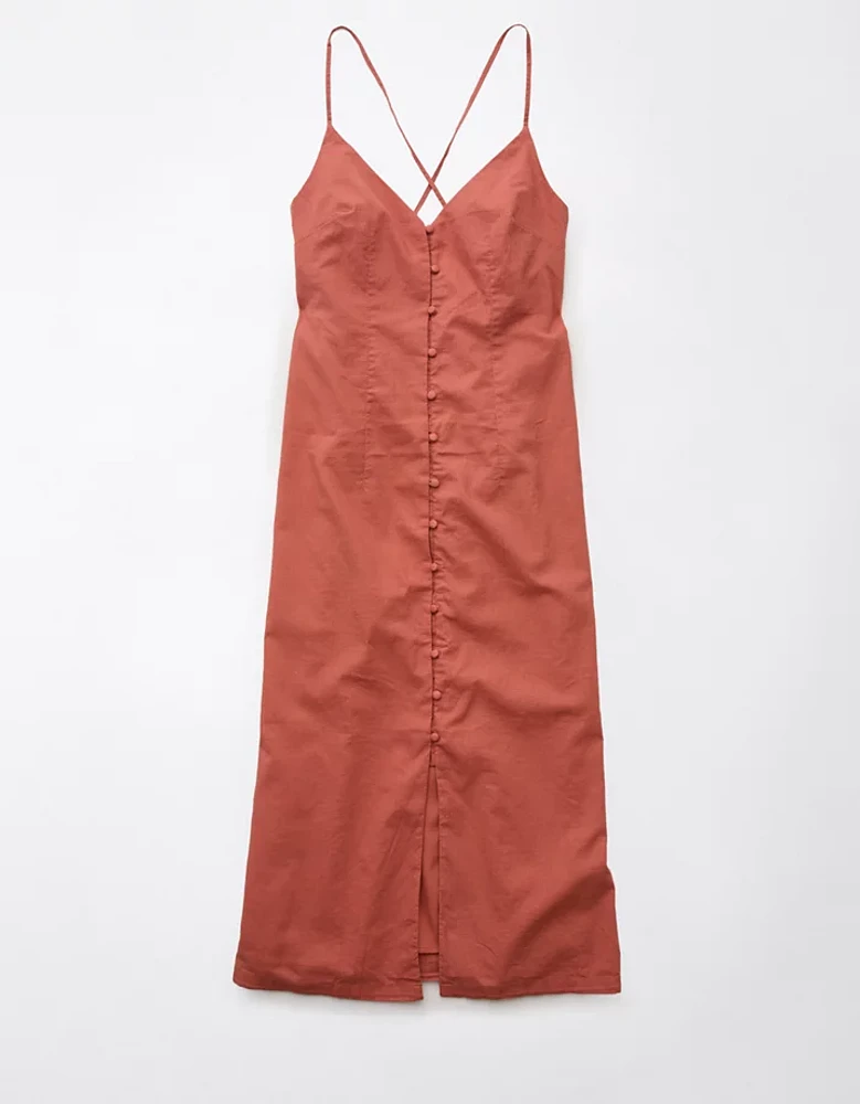 AE Button-Up Midi Dress