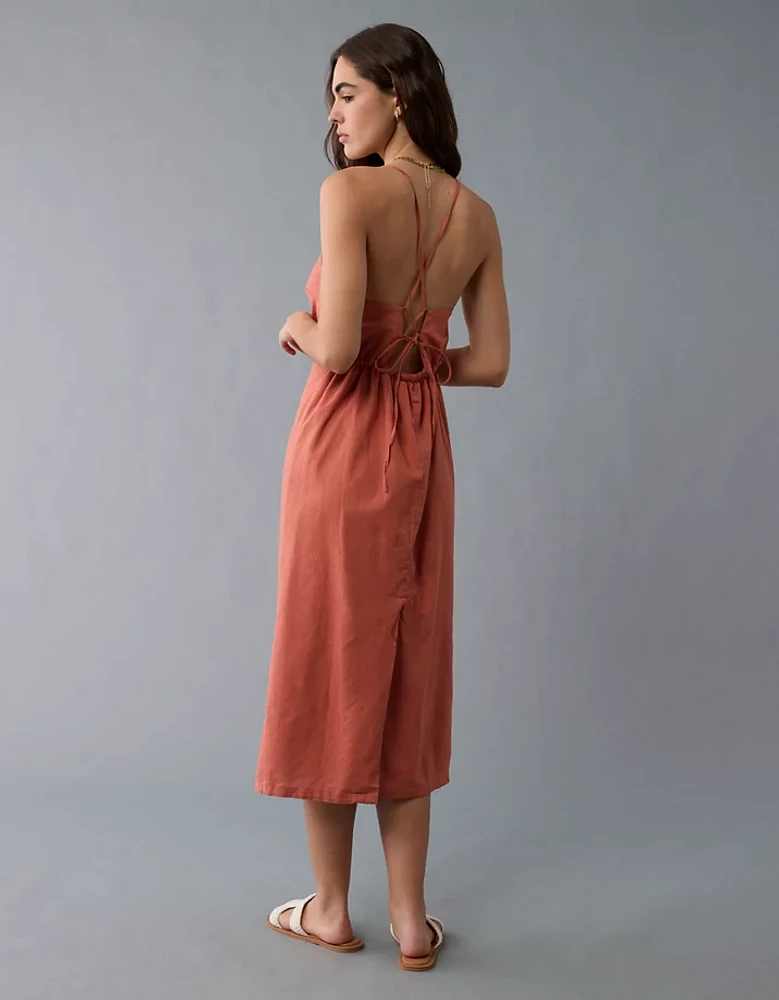 AE Button-Up Midi Dress