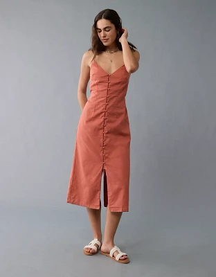 AE Button-Up Midi Dress