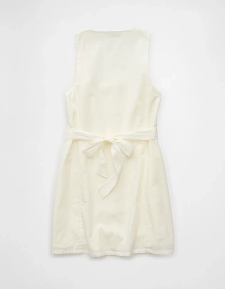 AE Square Neck Button-Up Mini Dress