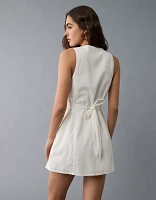 AE Square Neck Button-Up Mini Dress