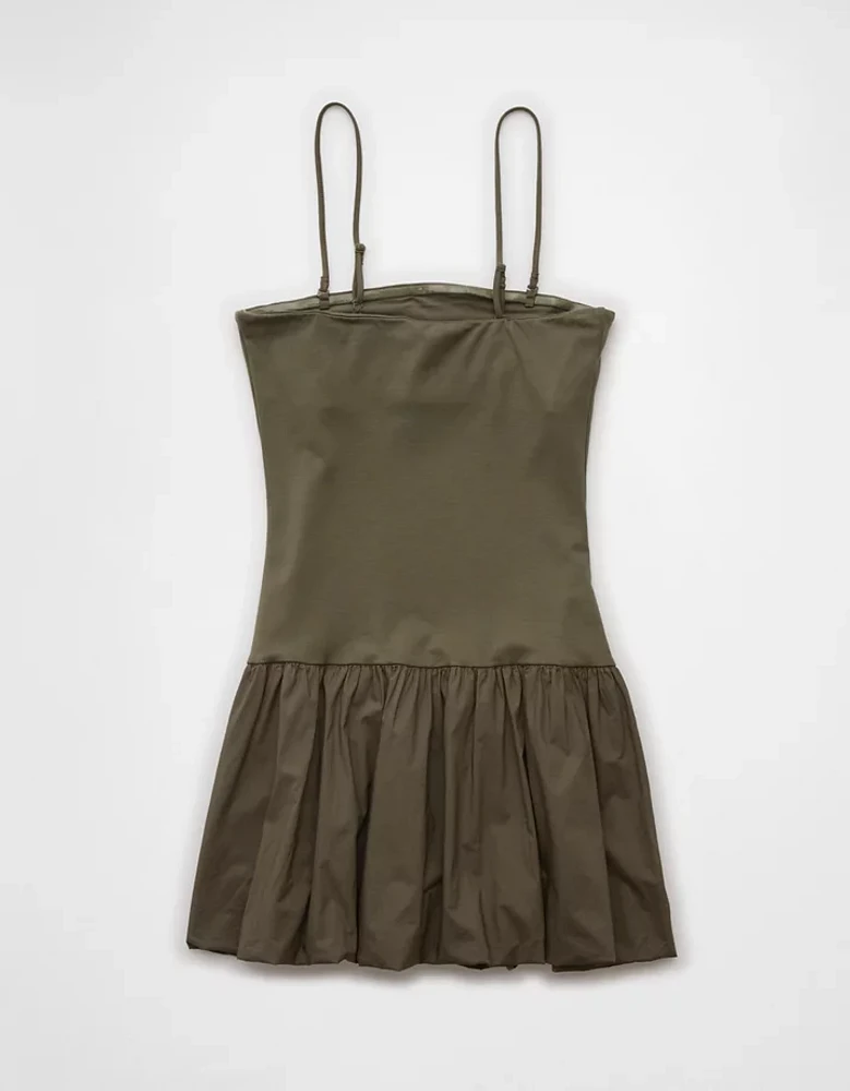 AE Strapless Drop Waist Bubble Mini Dress