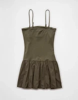 AE Strapless Drop Waist Bubble Mini Dress