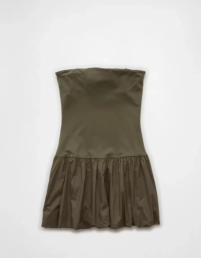 AE Strapless Drop Waist Bubble Mini Dress