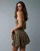 AE Strapless Drop Waist Bubble Mini Dress