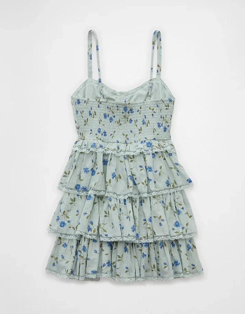 AE Lace Ruffle Tiered Mini Dress