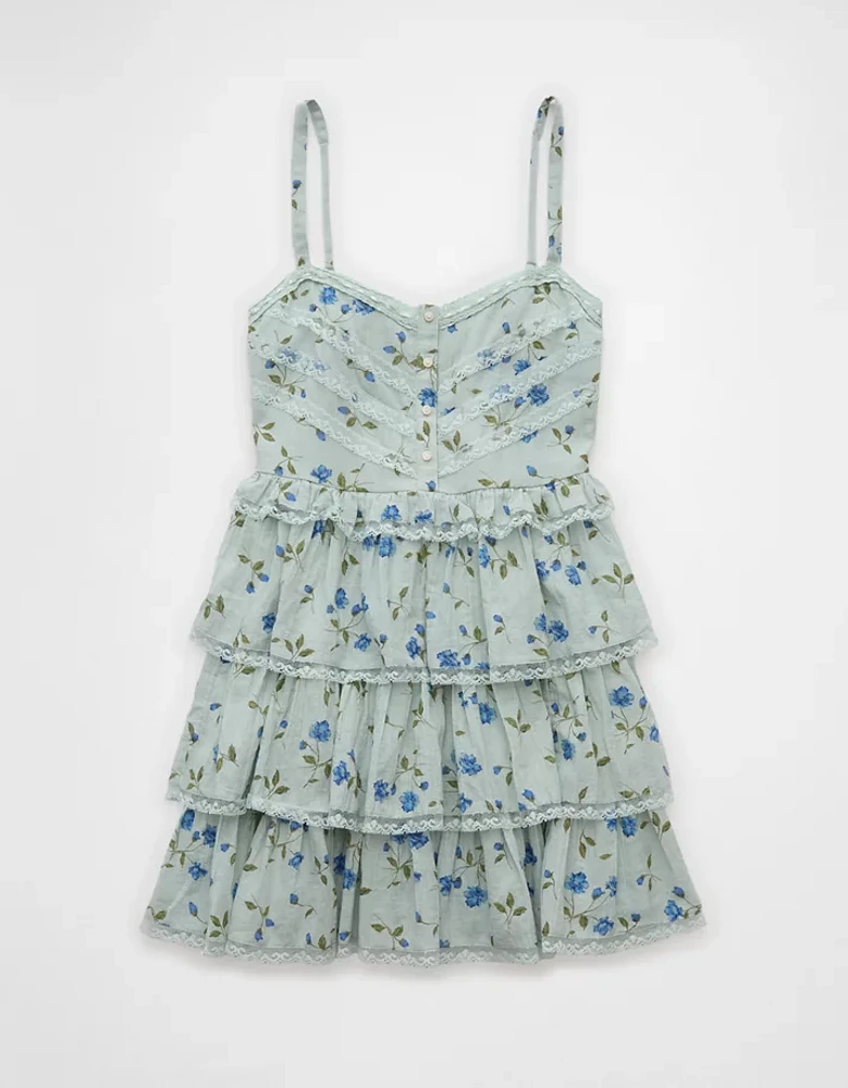AE Lace Ruffle Tiered Mini Dress