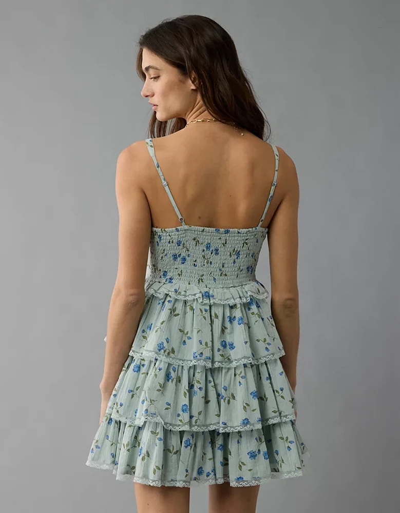 AE Lace Ruffle Tiered Mini Dress