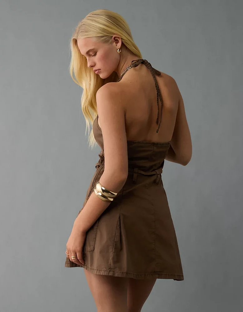 AE Halter Cargo Mini Dress