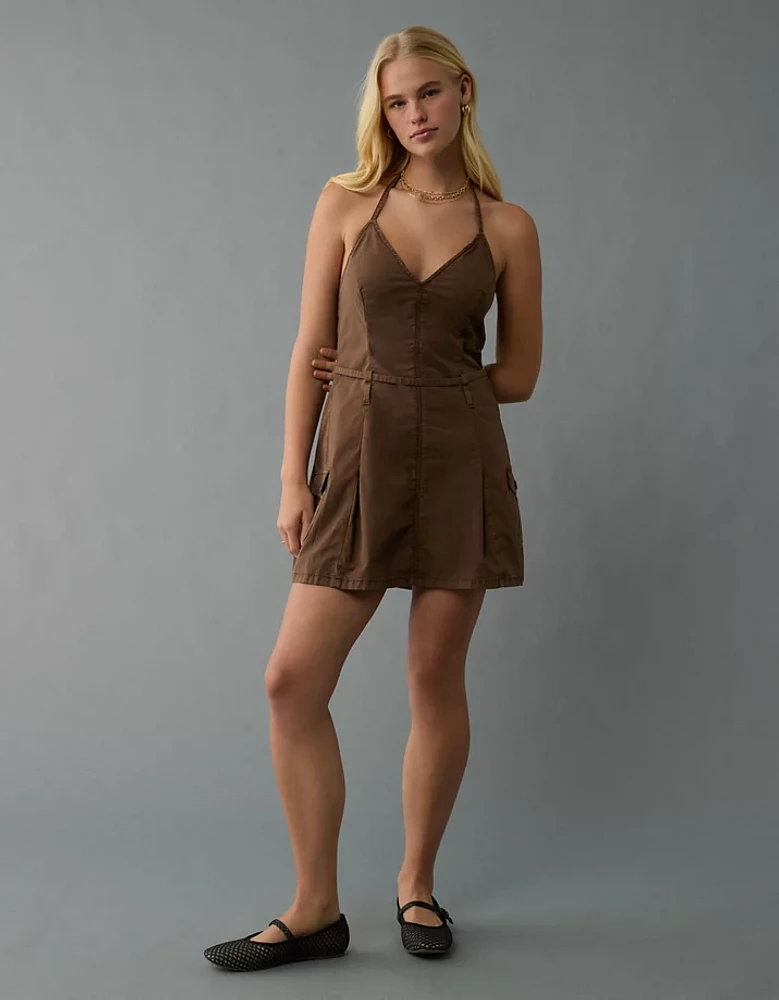 AE Halter Cargo Mini Dress