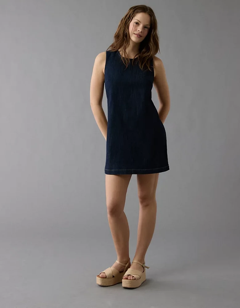 AE Denim Mini Shift Dress