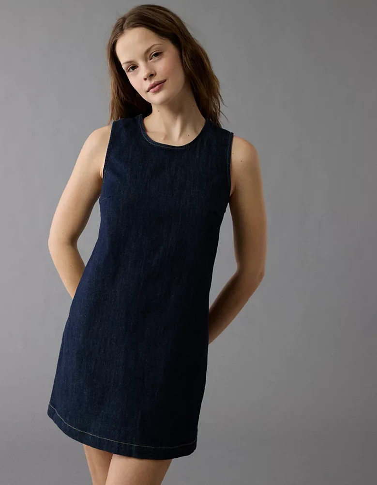 AE Denim Mini Shift Dress