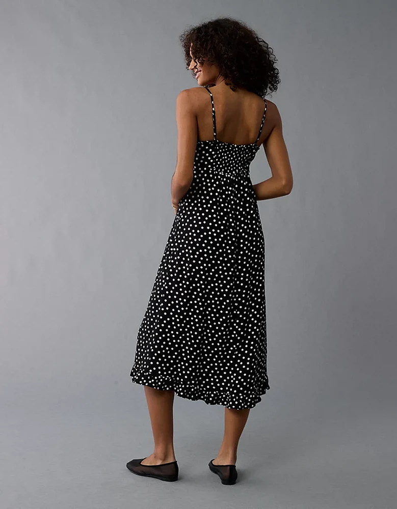 AE Polka Dot Midi Slip Dress