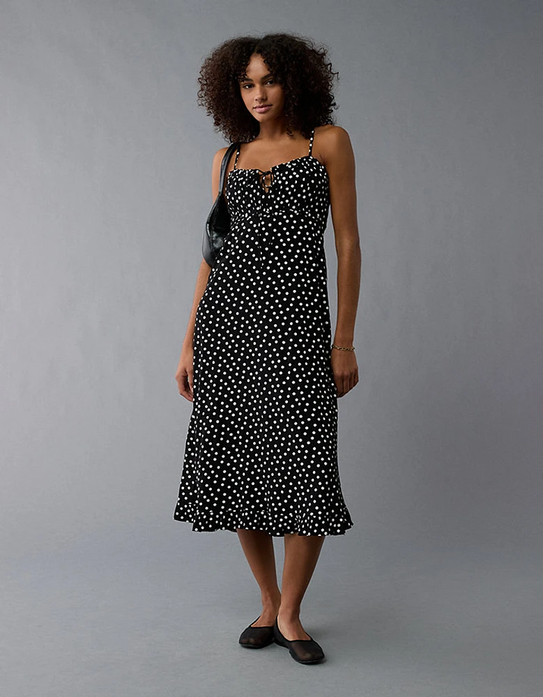 AE Polka Dot Midi Slip Dress