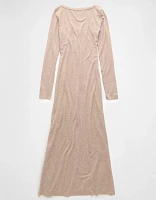 AE Long-Sleeve Plush Maxi Dress