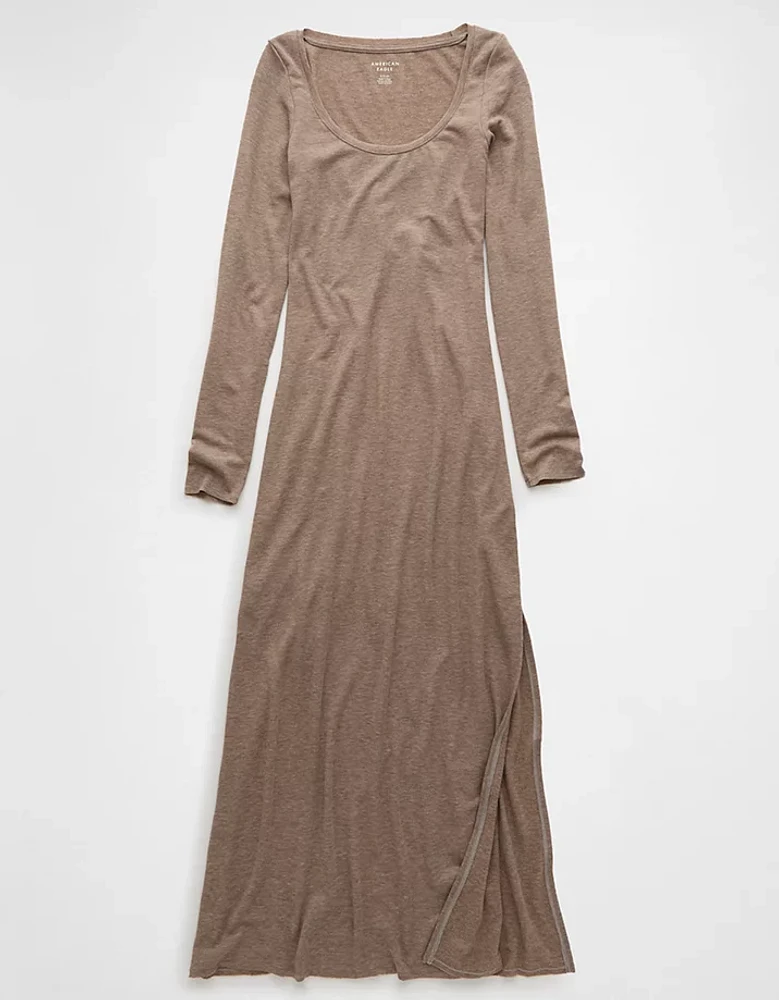 AE Long-Sleeve Plush Maxi Dress