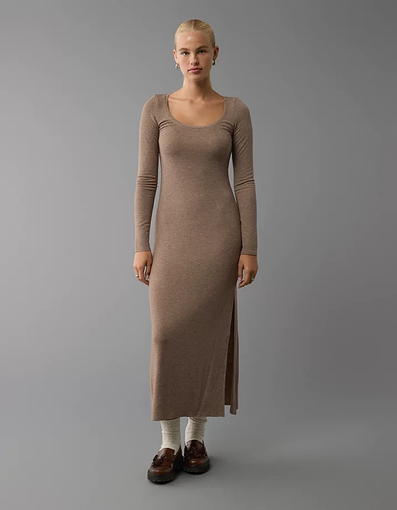 AE Long-Sleeve Plush Maxi Dress