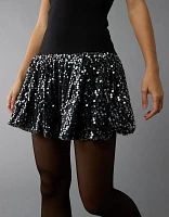 AE Drop Waist Sequin Mini Bubble Dress