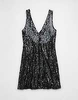 AE Sequin V-Neck Mini Slip Dress