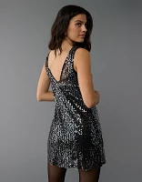 AE Sequin V-Neck Mini Slip Dress