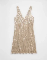 AE Sequin V-Neck Mini Slip Dress