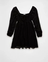 AE Long-Sleeve Babydoll Mini Dress